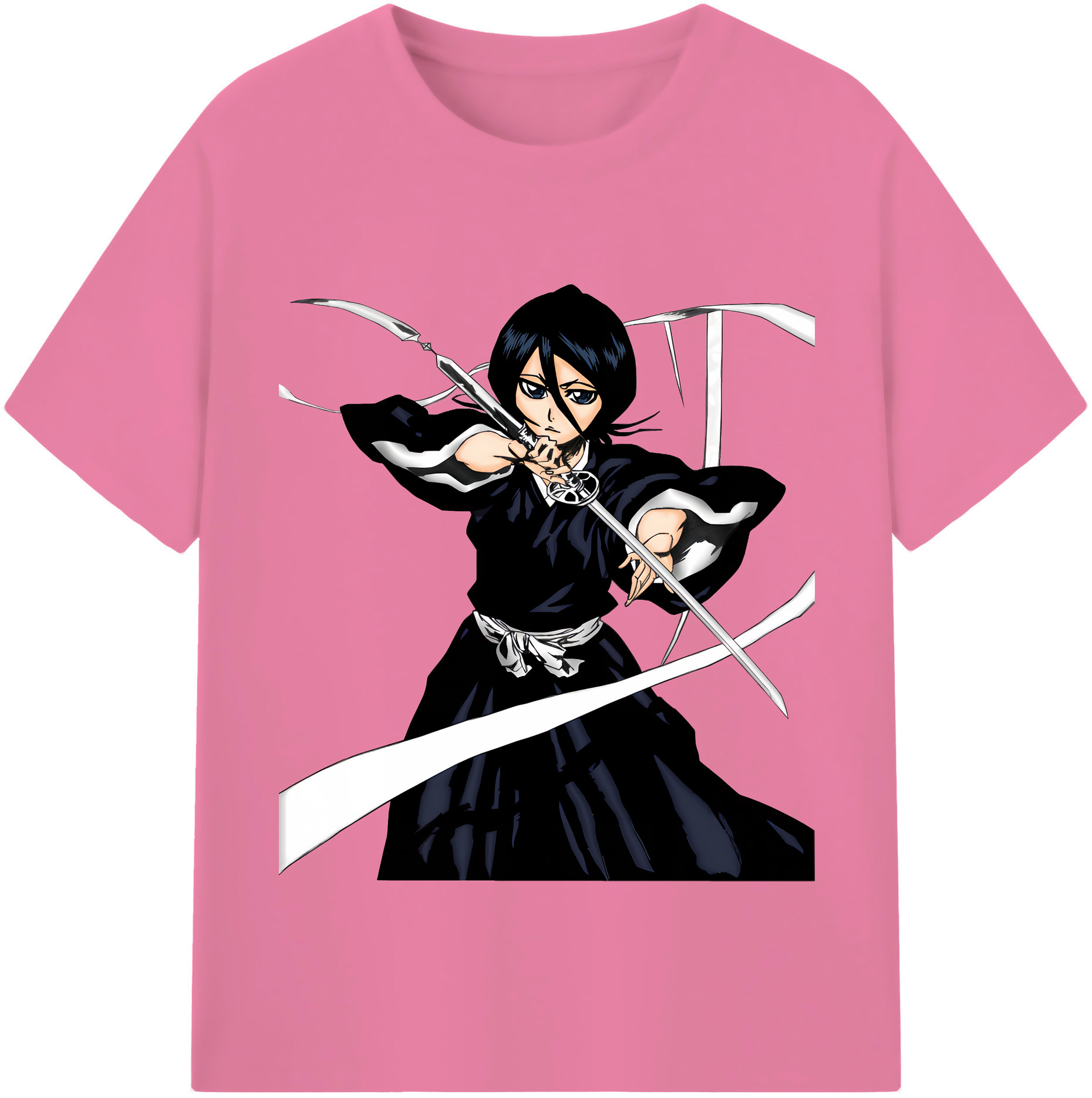 （画像用） ブリーチ 朽木ルキア BLEACH Kuchiki Rukia 綿100％半袖Tシャツ（フロントプリント）